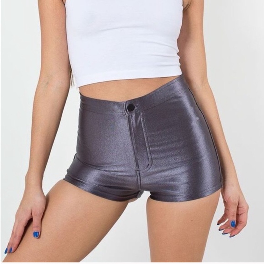 NWT Forever21 dark silver disco shorts.  M